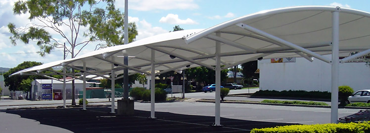 Car Park tensile shade structures
