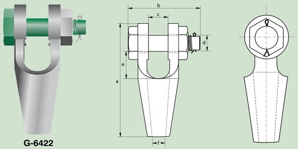 Sockets Open Spelter Socket with Safety Bolt