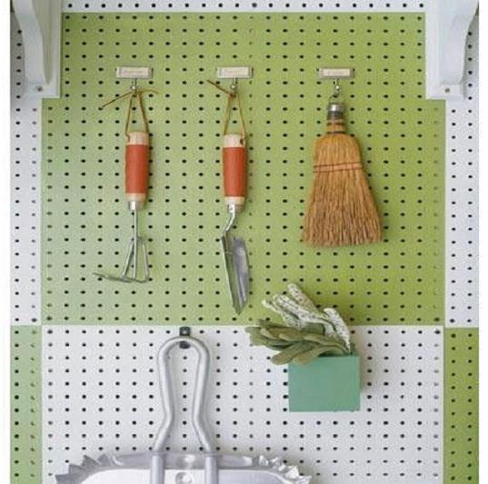Perforated Rack with Hooks