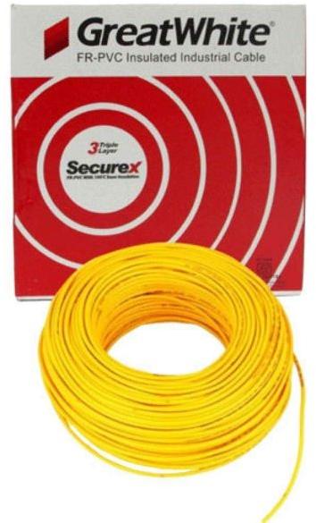 GreatWhite PVC Insulated Wire, Color : : YELLOW