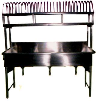 SINK WITH PLATE RACK