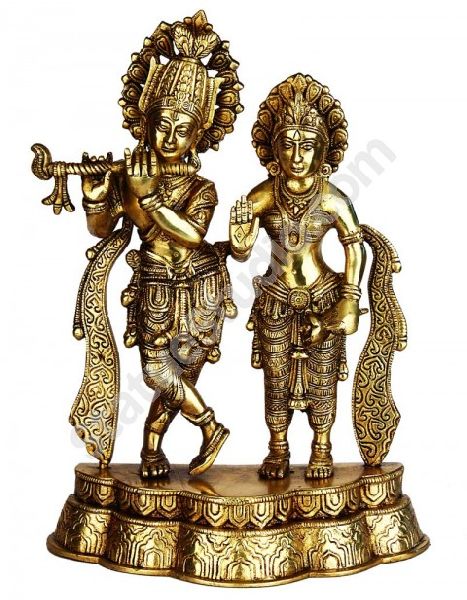 god goddess radha krishna pair standing statue
