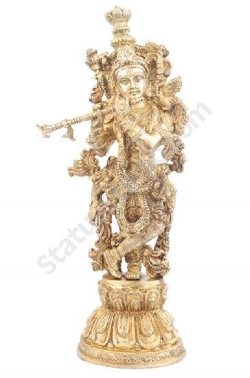 Brass Murli Krishna Statue