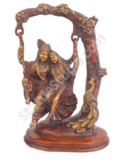 Radha Krishna On Swing Statue