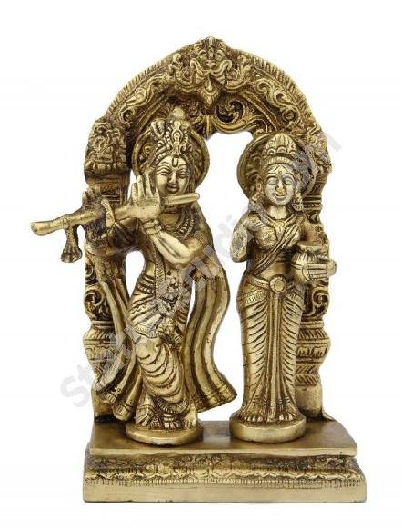 Brass radha krishna staue