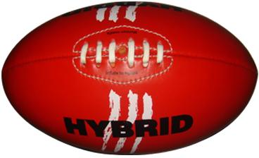 Red Genuine Leather Aussie Rules Foot Ball