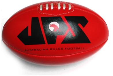 Red Genuine Leather Aussie Rules Football 3720