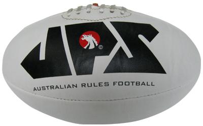 White PU Meterial Aussie Rules Football JPS-109