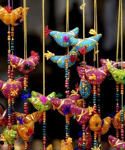 Cotton Handmade Decorative Bird Torans, Color : Assorted