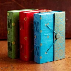 Handmade Paper Silk Cover Journal, Size : 5*4 / 6*5 / 9*6 inch