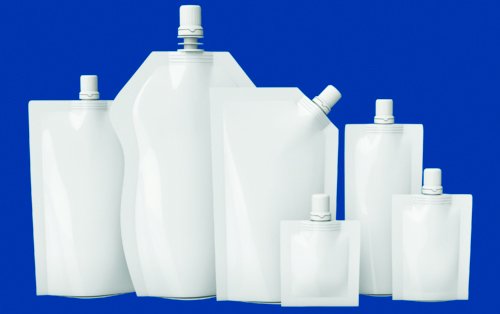 White PVC spout pouches, for Food Industry, Tomato Ketchup