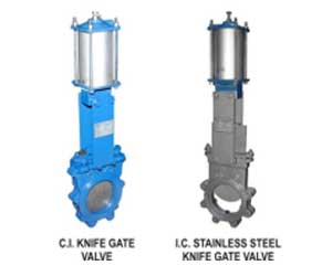 Pneumatic Cylinder operated Knife Gate Valve