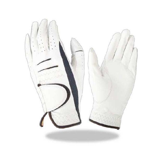 Golf Glove Combined Lycra Color White 06