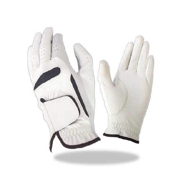 Golf Glove Combined Lycra Color White 05