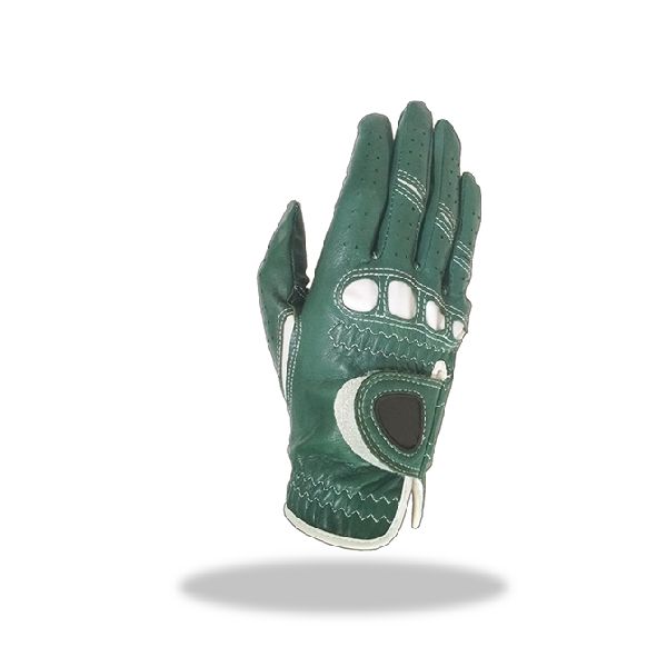 Golf Gloves Col. Green Combined With white Lycra