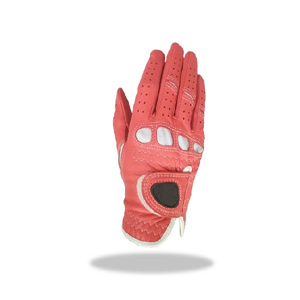 Golf Gloves Full Leather Color Red