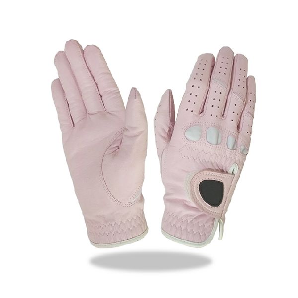 Golf Gloves Full Leather Color Pink
