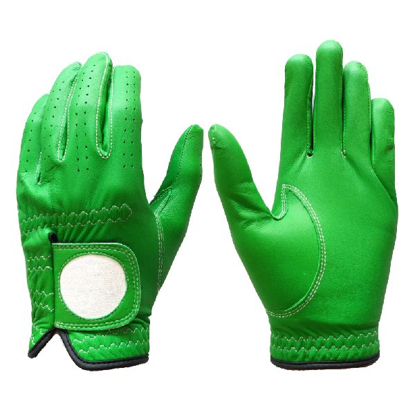 Leather Sheep for Golf Gloves Color Green
