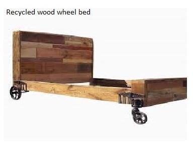 Recycled Wooden Wheel Bed