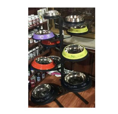 2 Sided Bowl Display Rack, for Pet feeding, Feature : Fine Finish, Long Strength