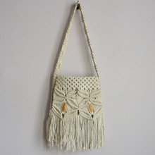 Vintage Hand Knitted Macrame Bag