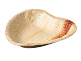 Areca Leaf Heart Plates, Feature : Eco Friendly