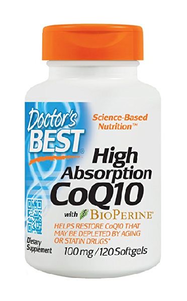 Doctor's Best High Absorption CoQ10 with BioPerine, Gluten Free, Naturally Fermented, Heart Health,