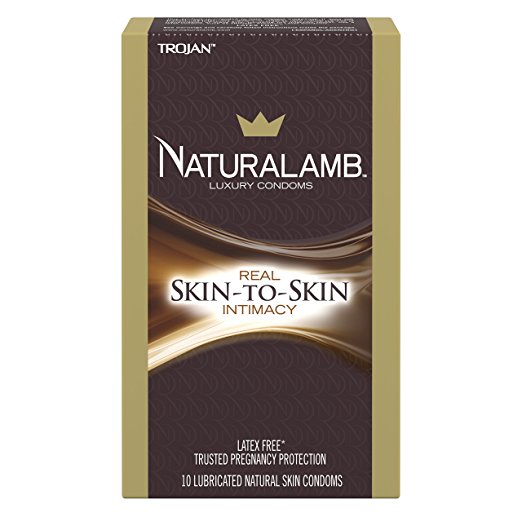 TROJAN NaturaLamb Luxury Lubricated Natural Skin Condoms 10 ea