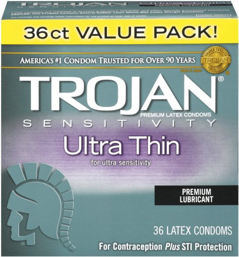 Trojan Ultra Thin Latex Condoms, 36 count