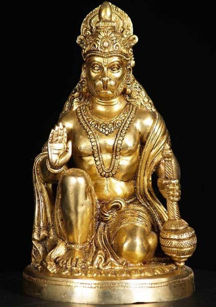 Brass hanuman statue, for Temple, Home Decor, Packaging Type : Carton Box