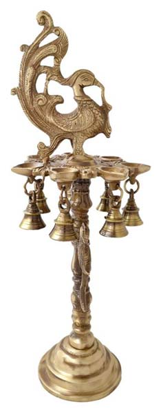 Brass Peacock Deepak Stands