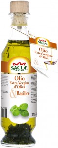 olive oil with basil