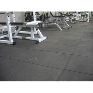 Gym Flooring Rubber Tile, Pattern : Plain