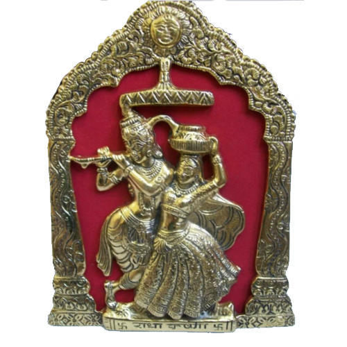 Aluminium Aluminum Radha Krishna Statue, Packaging Type : Box