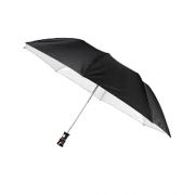 Two fold umbrella, Color : Black Silver