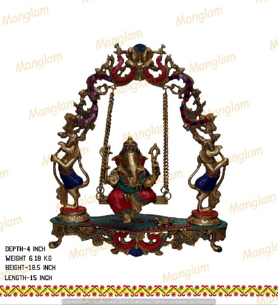 Polished Brass Ganesha Statue, for Home, Office, Shop, Feature : Best Quality