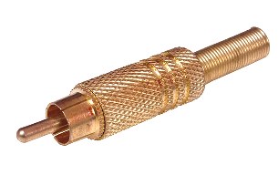 RCA Male Connector Metal Gold