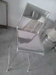 Stainless Steel Chair, Color : Silver
