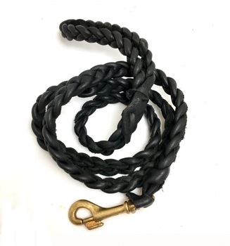 SN HANDICRAFTS Black Leather Dog Leash, Feature : Eco-Friendly