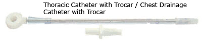 Thoracic Catheter with Trocar / Chest Drainage Catheter with Trocar