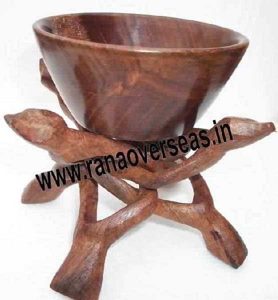 Wooden Bowl Stand
