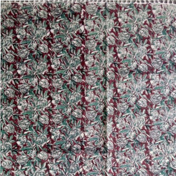 Jaipuri eco friendly handmade flat weave cotton block printed rug carpet
