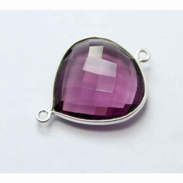 Amethyst Quartz Faceted Connector Jewellery