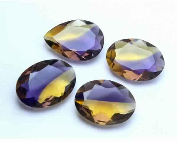 Ametrine Quartz Faceted Gemstones