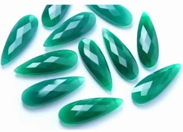 Green Onyx Faceted Gemstones