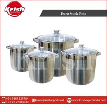 Krish Metal Stainless Steel Euro Stock Pots, Feature : Eco-Friendly