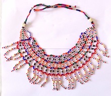 Gujarati handmade pearl beaded necklace set, Gender : Women's