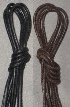 Cotton wax coated laces