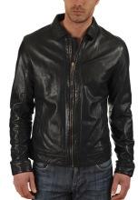 Mens Lambskin Black Coat, Technics : Plain Dyed