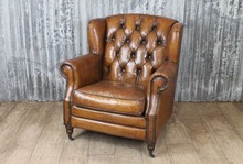 SOLANKI HANDICRAFTS Leather Arm Chair, for Living Room Sofa